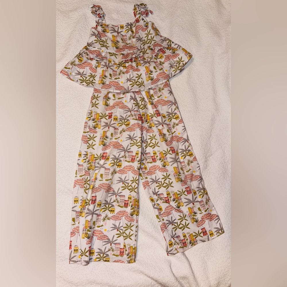 Janie and Jack Multicolor Tropical Jumpsuit